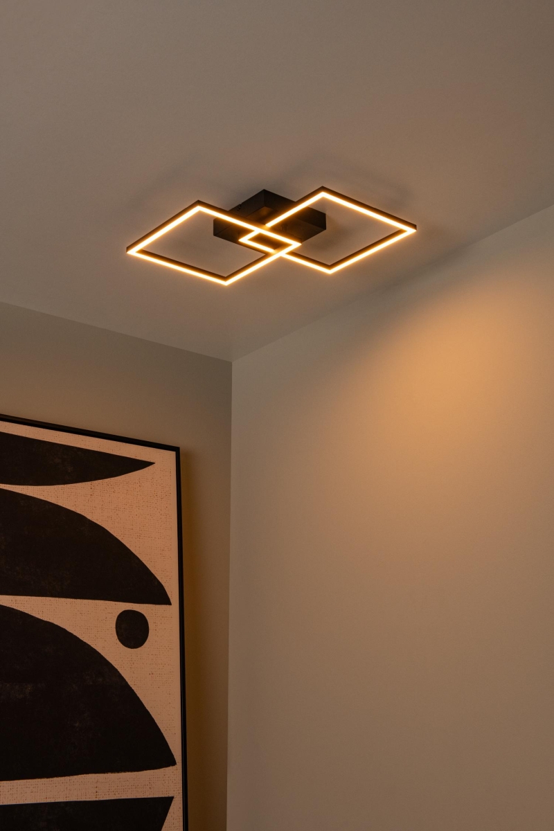 Lucide ARIANNE - Flush ceiling light - LED - CCT - 1x23W 2700K/4000K - Black